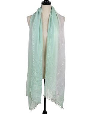 Simply Noelle Mint Green Ombre Wrap Scarf 76" x 35"